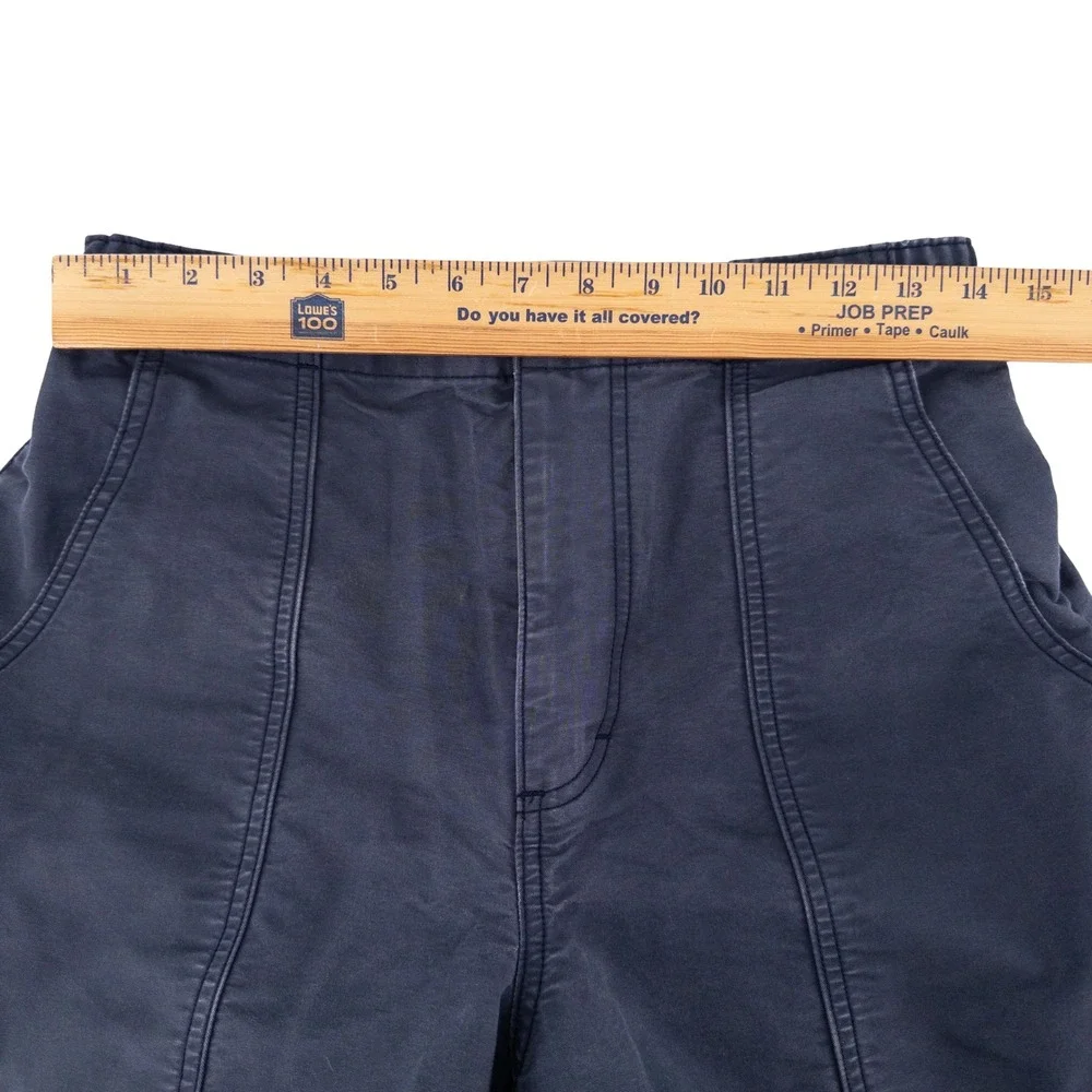 REI Co-op Womens Medium Campwell Pants Navy Blue High Rise Elastic Waist Hiking